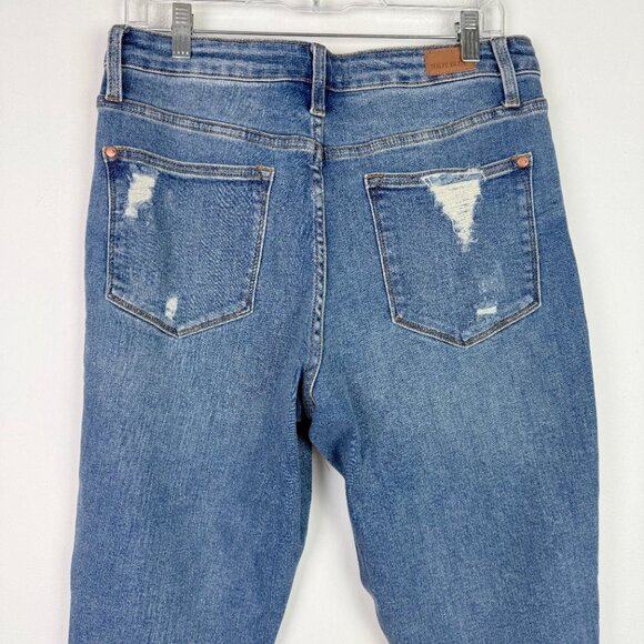 Judy Blue Waiting For Tonight Boyfriend Jeans Distressed Size 11/30 EUC - Picture 8 of 11